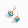 18K ROSE GOLD TURQUOISE AND DIAMOND REV LUXE EARRING