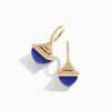 18K YELLOW GOLD LAPIS LAZULI AND DIAMOND REV LUXE EARRING