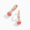 18K ROSE GOLD PINK CORAL AND DIAMOND REV MINI EARRING