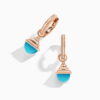 18K ROSE GOLD TURQUOISE AND DIAMOND REV MINI EARRING