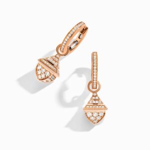18K ROSE GOLD DIAMOND REV MINI EARRING