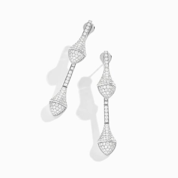 18K WHITE GOLD DIAMOND DROP EARRING