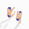 18K ROSE GOLD LAPIS LAZULI AND DIAMOND MEDIUM EARRING