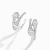 18K WHITE GOLD DIAMOND MEDIUM EARRING