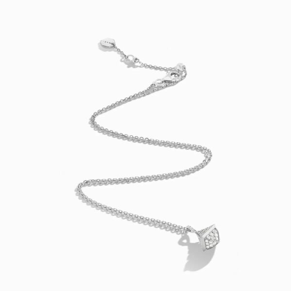 18K WHITE GOLD DIAMOND MINI NECKLACE