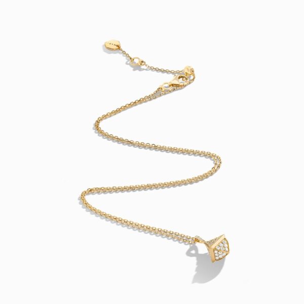 18K YELLOW GOLD DIAMOND MINI NECKLACE