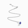 18K WHITE GOLD LAPIS LAZULI AND DIAMOND MINI NECKLACE