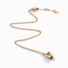 18K ROSE GOLD GREEN AGATE AND DIAMOND NECKLACE