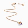 18K ROSE GOLD LAPIS LAZULI AND DIAMOND NECKLACE