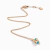18K ROSE GOLD TURQUOISE AND DIAMOND NECKLACE