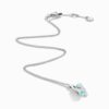 18K WHITE GOLD SEA BLUE CHALCEDONY AND DIAMOND NECKLACE
