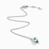 18K WHITE GOLD GREEN AGATE AND DIAMOND NECKLACE