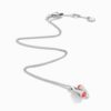 18K WHITE GOLD PINK CORAL AND DIAMOND NECKLACE