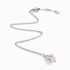 18K WHITE GOLD PINK QUARTZITE AND DIAMOND NECKLACE