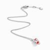 18K WHITE GOLD RED AGATE AND DIAMOND NECKLACE