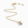 18K YELLOW GOLD LAPIS LAZULI AND DIAMOND NECKLACE