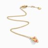 18K YELLOW GOLD PINK CORAL AND DIAMOND NECKLACE