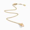 18K YELLOW GOLD PINK QUARTZITE AND DIAMOND NECKLACE