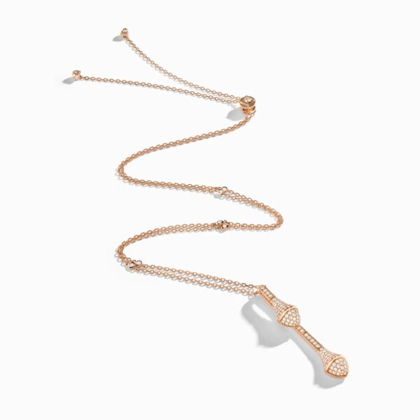 18K ROSE GOLD DIAMOND DROP NECKLACE