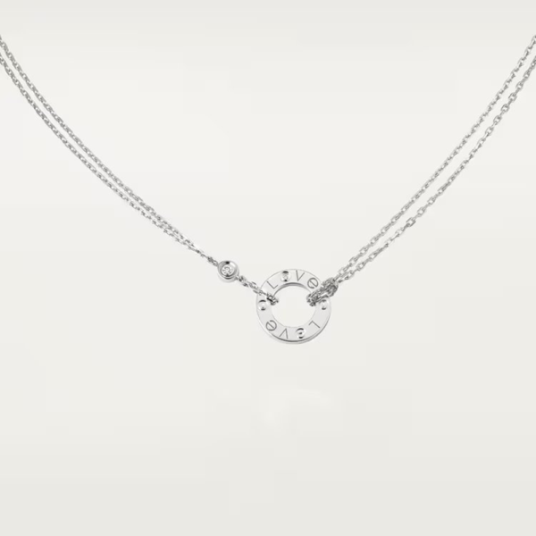 18K WHITE GOLD DIAMOND NECKLACE
