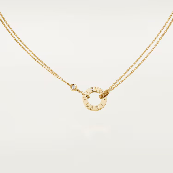 18K YELLOW GOLD DIAMOND NECKLACE