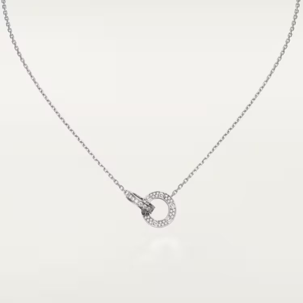18K WHITE GOLD PAVE DIAMOND NECKLACE