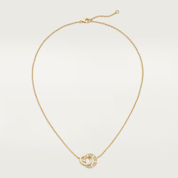 18K YELLOW GOLD PAVE DIAMOND NECKLACE