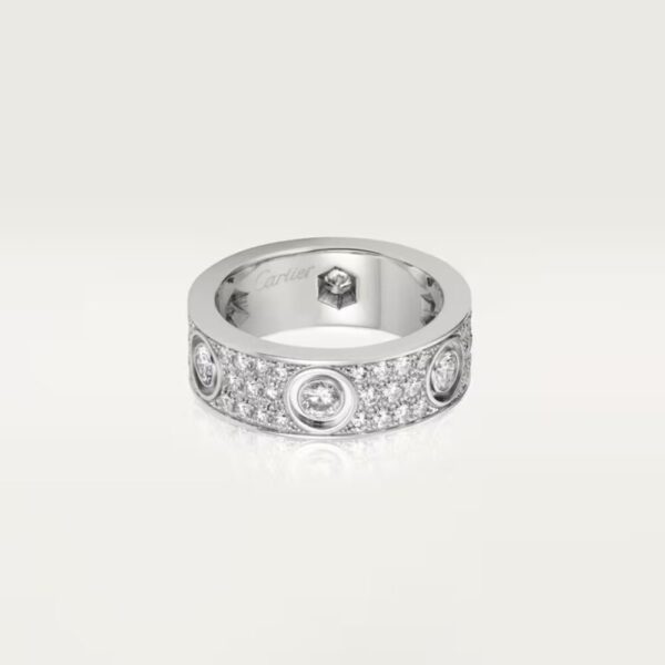 18K WHITE GOLD PAVE DIAMOND RING