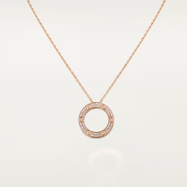 18K ROSE GOLD PAVE DIAMOND NECKLACE