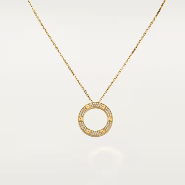 18K YELLOW GOLD PAVE DIAMOND NECKLACE