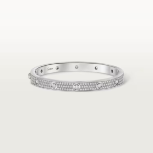 18K WHITE GOLD PAVE DIAMOND THICK BRACELET