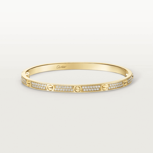 18K YELLOW GOLD PAVE DIAMOND THIN BRACELET