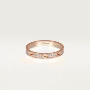18K ROSE GOLD PAVE DIAMOND THIN RING