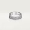 18K WHITE GOLD PAVE DIAMOND THICK RING