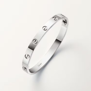 18K WHITE GOLD THICK BRACELET