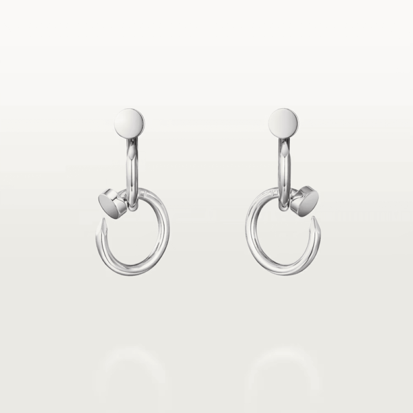 18K WHITE GOLD DOUBLE EARRING