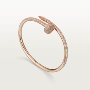 18K ROSE GOLD PAVE DIAMOND THICK BRACELET