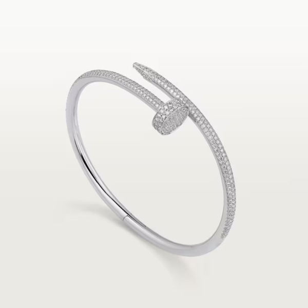 18K WHITE GOLD PAVE DIAMOND THICK BRACELET