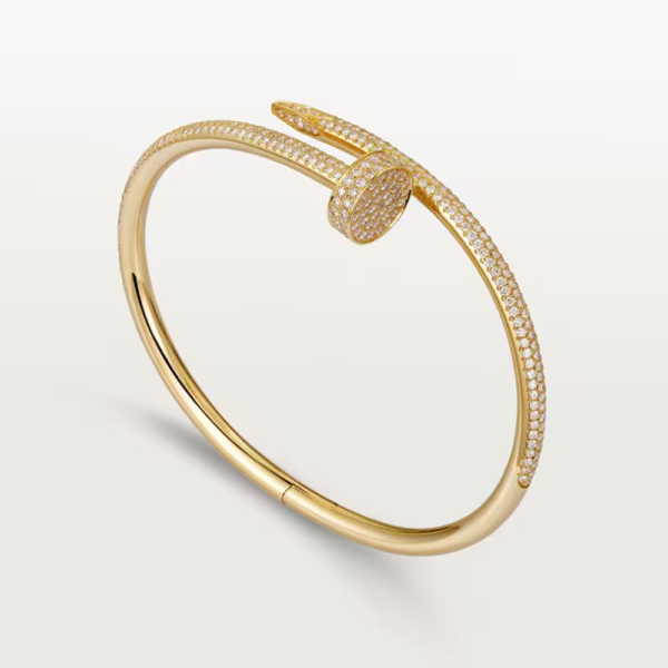 18K YELLOW GOLD PAVE DIAMOND THICK BRACELET