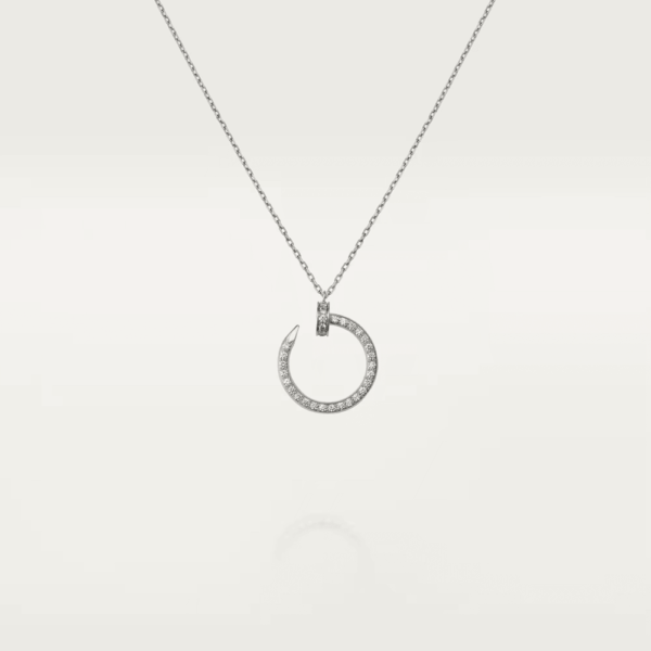 18K WHITE GOLD PAVE DIAMOND NECKLACE