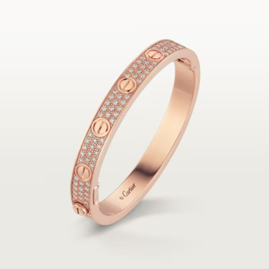 18K ROSE GOLD PAVE DIAMOND THICK BRACELET
