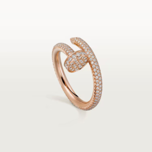 18K ROSE GOLD PAVE DIAMOND THICK RING