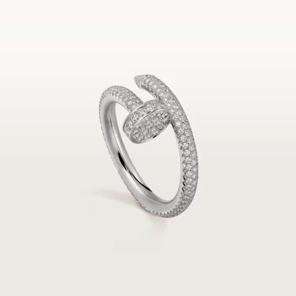 18K WHITE GOLD PAVE DIAMOND THICK RING