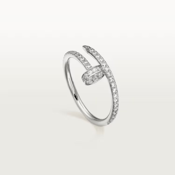 18K WHITE GOLD PAVE DIAMOND THIN RING