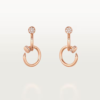 18K ROSE GOLD DIAMOND DOUBLE EARRING