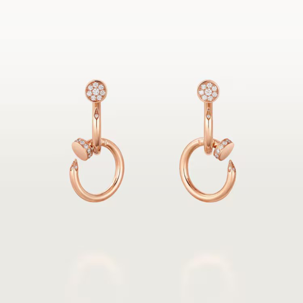 18K ROSE GOLD DIAMOND DOUBLE EARRING