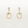 18K YELLOW GOLD DIAMOND DOUBLE EARRING