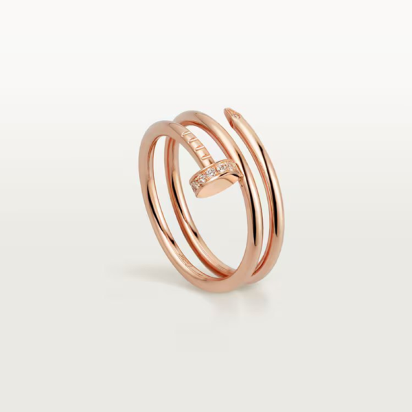 18K ROSE GOLD DIAMOND DOUBLE THIN RING