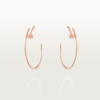 18K ROSE GOLD DIAMOND HOOP EARRING