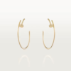 18K YELLOW GOLD DIAMOND HOOP EARRING